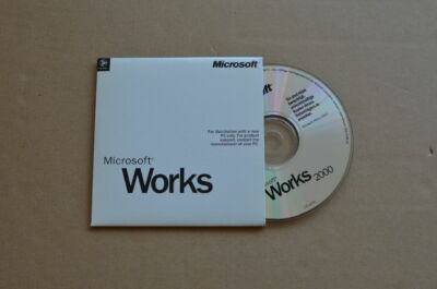 Original Microsoft WORKS 2000 OEM CD mit Produkt-Key Lizenz - unbenutzt