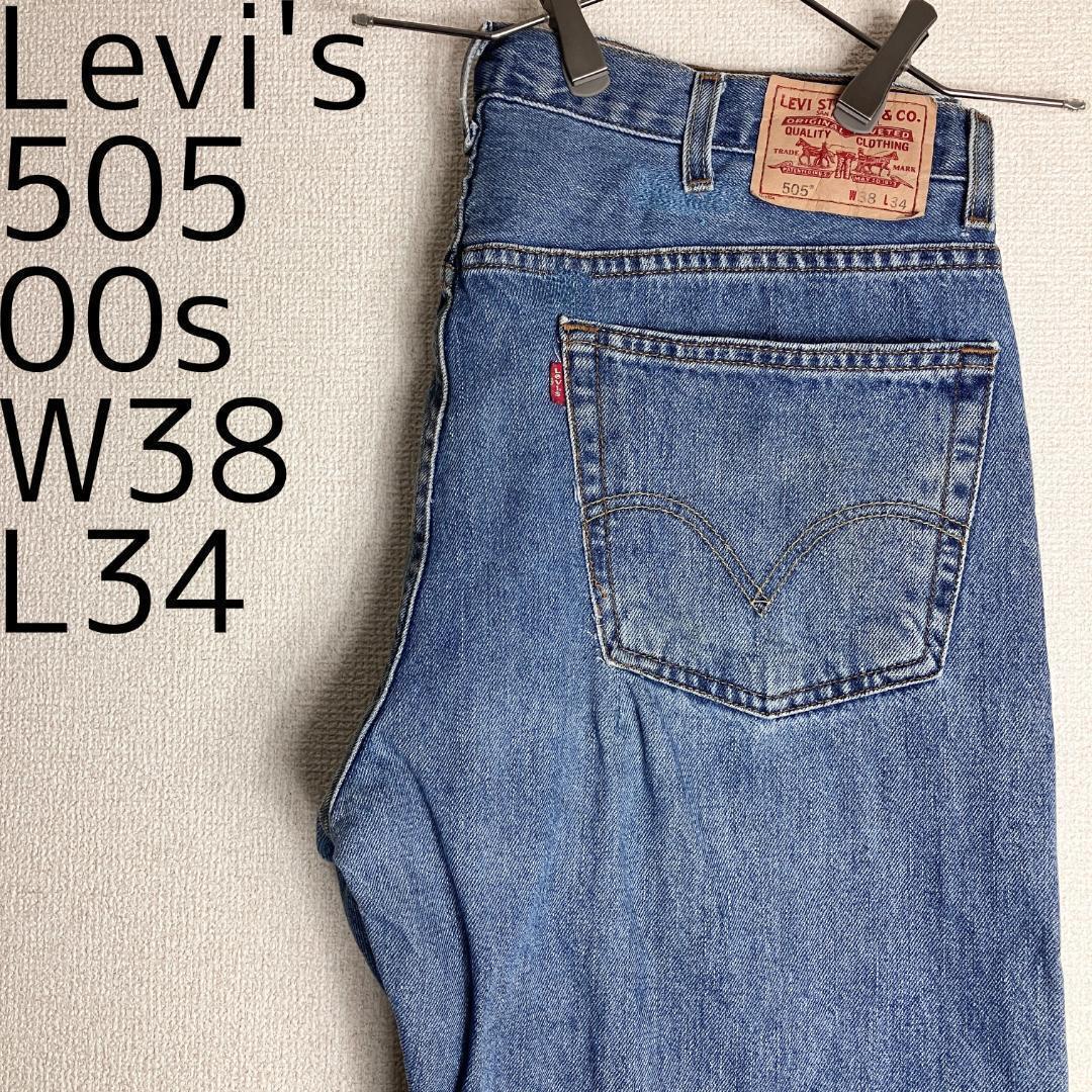 フィリピン製 極東Levi's リーバイス 505 W38 Levi's 505 W38 Blue Denim 00S Bottom 9511 Men XL Vintage