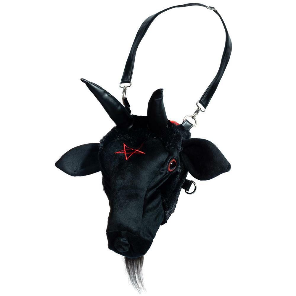 Black Phillip Baphomet Backpack Handbag Goat Head Heavy Black Phillip Baphomet Backpack Handbag Goat Head Heavy