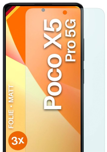 3x Schutzfolie Matt für Xiaomi Poco X5 Pro 5G Displayschutz 4H Dünn Anti Reflex - 第 7/7 張圖片