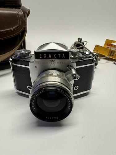VINTAGE Exakta VX IIa Ihagee Dresde w/ Carl Zeiss Jena FLEKTOGON 35mm f/2.8 Lens - Picture 11 of 24