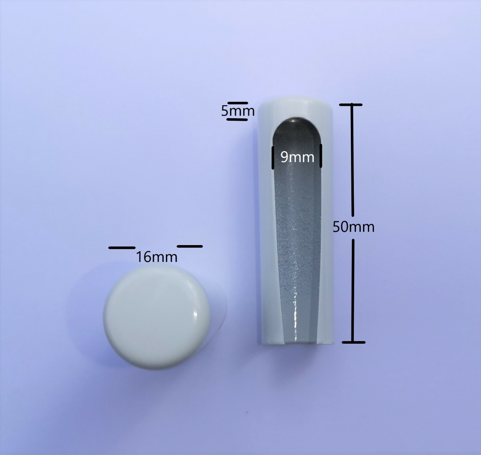 SFS Estetic 2D Door Hinge Cover in White or Brown Aluminium Powder