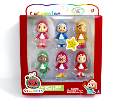 Cocomelon Family & Friends Shark Pack 6-Pieces Figurines NEW