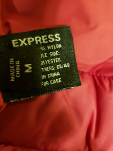 GIRLS EXPRESS RED BLACK Puffer VEST M REVERSABLE DOWN FITTED FULL ZIP Pockets - Picture 8 of 8