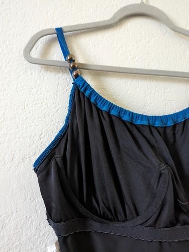 Magicsuit US 16 Lisa Beaded Deep Royal Blue & Black Slimming One Piece Swimsuit - Picture 13 of 24