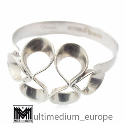 Modernist Silber Armspange Alton Theresia Schweden bracelet Armreif Armband 