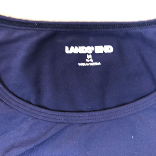 Lands' End Youth T-Shirt Girls Medium (10-12) Long Sleeve Cotton Casual Pullover - Picture 5 of 9