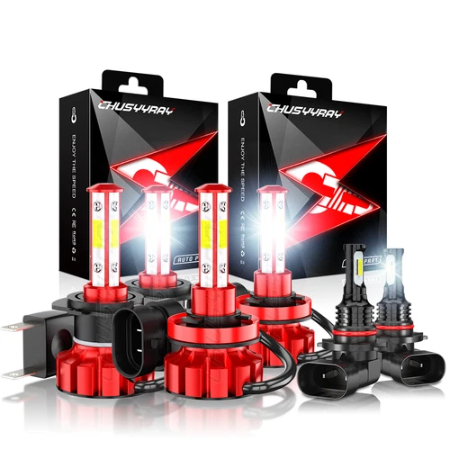 For Ford ESCAPE 2005-2006 6000K 6X LED Headlight High Low + Fog Light Bulbs Kit - Foto 1 di 12