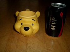 WINNIE THE POOH BEAR 3-D HEAD, Child Plastic Drinking Cup, 1990's yrs.