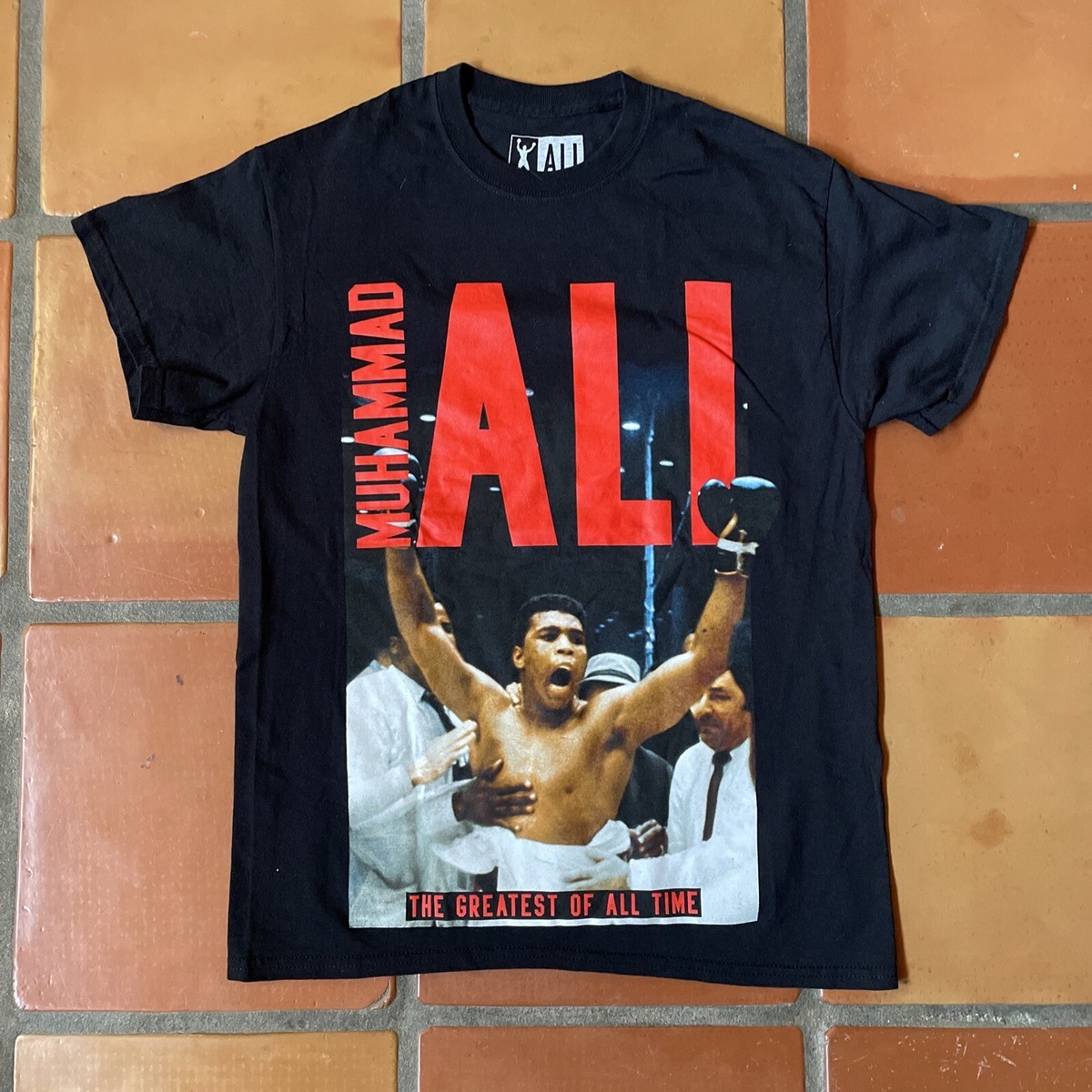  Muhammad Ali track top Mサイズ Ali Mens M Muhammad Ali The Greatest Of All Time Black T Shirt Big