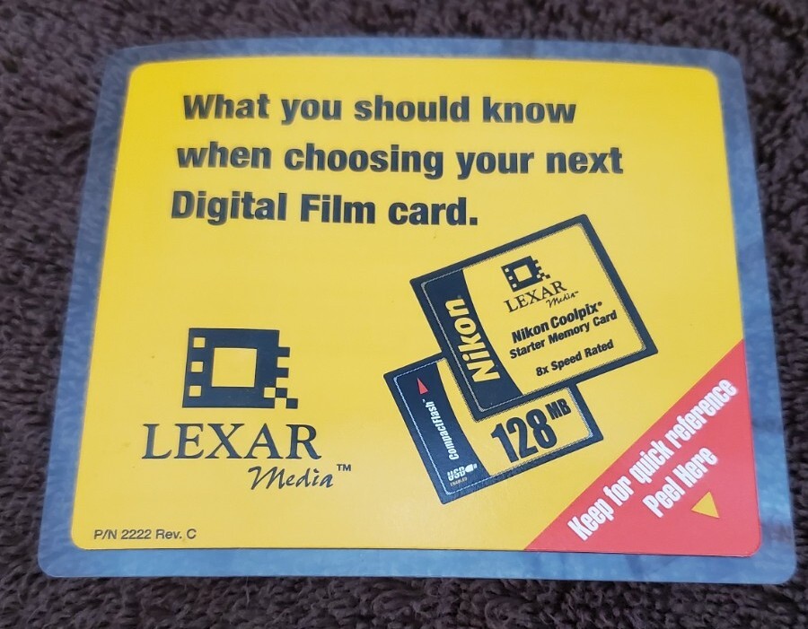 NEW Nikon Coolpix Lexar Starter Memory Card 16MB 8X Speed Compact