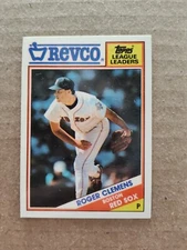 ROGER CLEMENS Boston RED SOX 1988 REVCO BASEBALL CARD #28