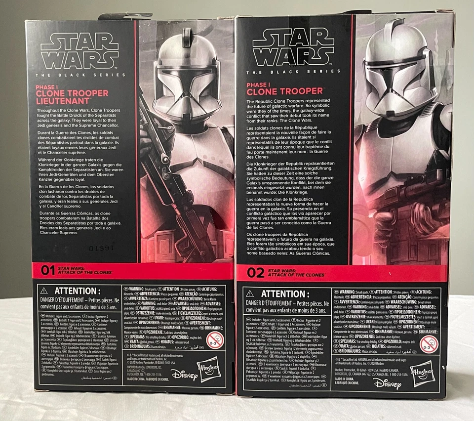 ¡SIN ABRIR! Star Wars Black Series Fase 1 Clon ¡Pack de 2 figuras de acción! Foto 3 de 4