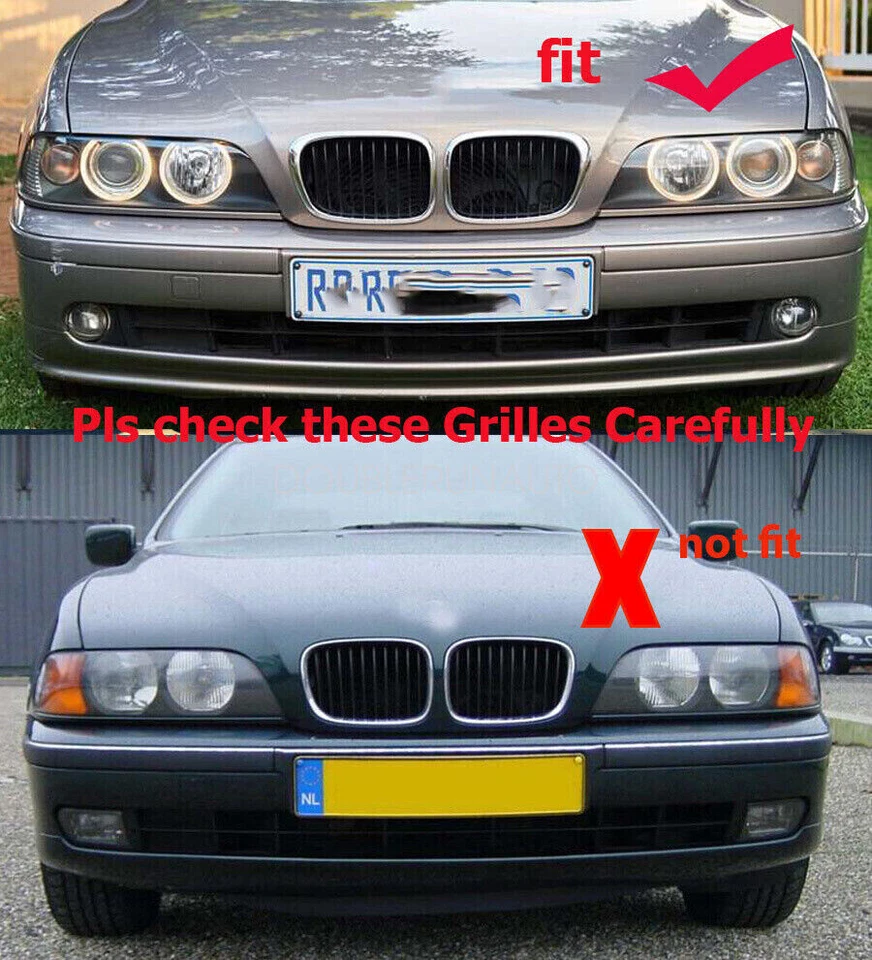 Front Bumper Conversion Cover W/Fog Light For BMW E39 5 SERIES 1996-2003 Fit M5 Foto 3 de 4