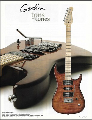 Godin Freeway Classic electric guitar 2004 advertisement 8 x 11 ad print