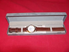 NOS Yamaha Guitars Mens Wrist Watch Leather Band Music Old Advertising Ad Promo
