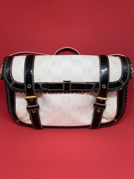 Loewe Shoulder Bag White Leather Handbag Luxury Designer Bag Rare