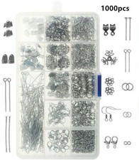 1000x Jewelry Making Kit Findings Earring Hooks Open Jump Rings Repair Tools Set
