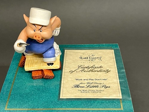 Atemberaubende Walt Disney Classics drei kleine Schweinchen "Work & Play Don't Mix"
