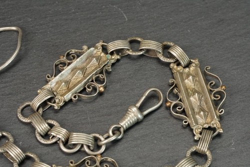 Biedermeier Uhrenkette Kette Charivari hohle Uhrkette Dachauer Tracht Tölzer - Bild 3 von 5