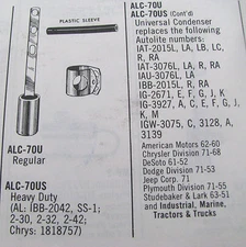 Condenser-Distributor - Breakerpoint Ignition Guaranteed Parts ALC70U