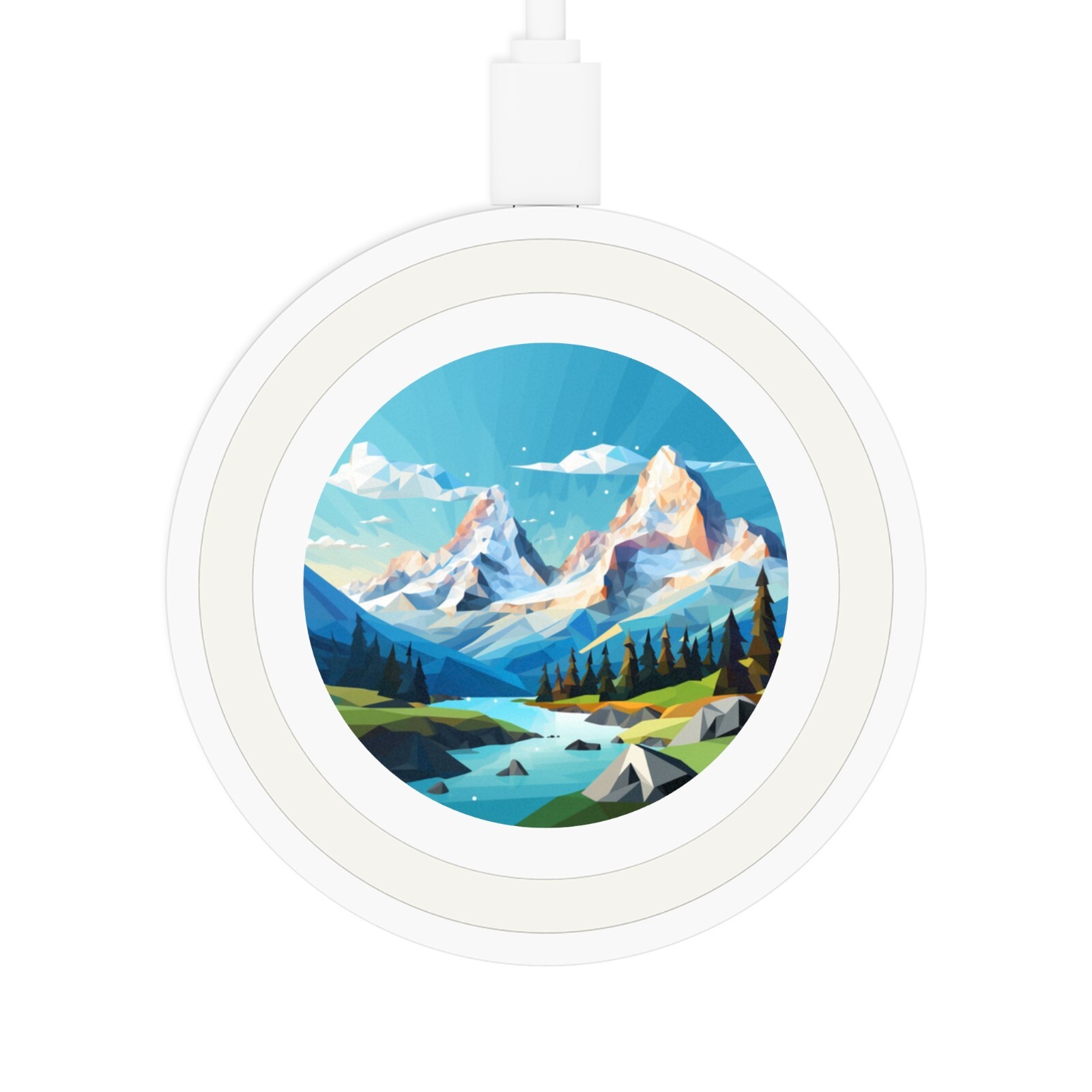Wireless Charger 'Alpine' - Mountain Alps Wireless Charging Pad for Smartphone-image