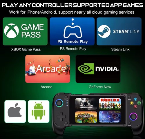 Mobile Gaming Controller for iPhone iOS Android PC Wireless Gamepad Joystick - Picture 2 of 6