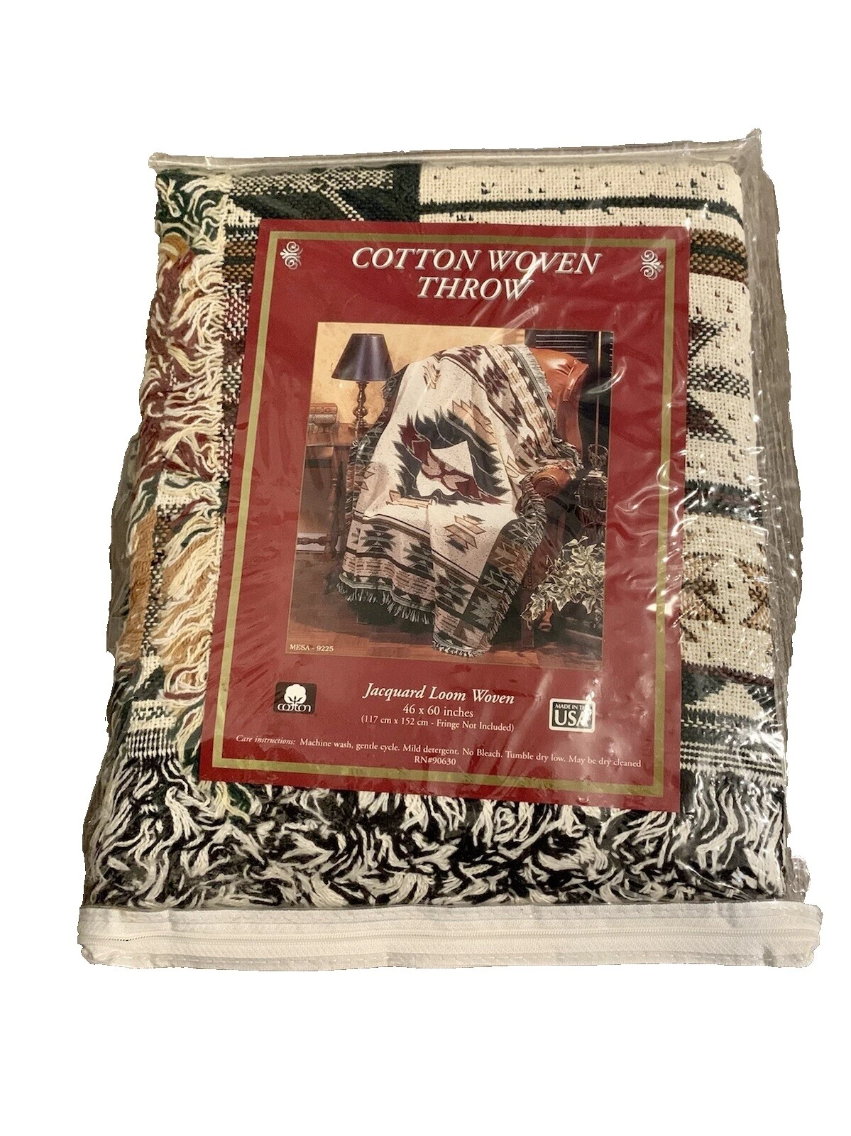 Colchas tejidas y mantas Jacquard geométrico Tiro