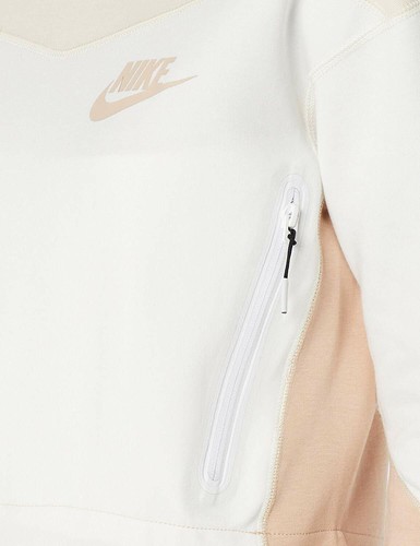 Nike Women Sportswear Long Sleeve TCH fleece crew CB, Light cream. Brand New. - Picture 2 of 4