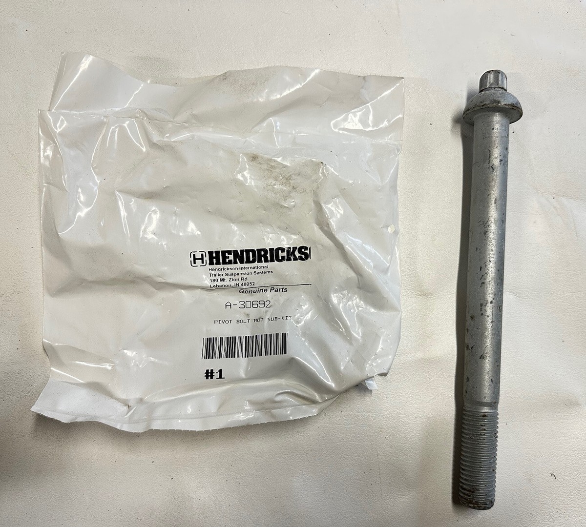 HENDRICKSON S-24679 - PIVOT BOLT KIT,QUIK-ALIGN(WIDE BUSHING) | eBay