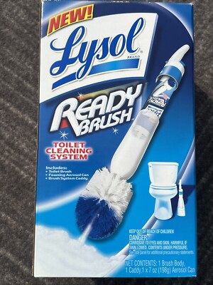 Lysol Ready Brush Toilet Cleaning System Complete Kit New Brush body, caddy, can