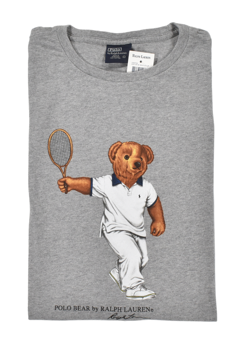 Polo Bear テニス Tシャツ グレー Ralph Lauren Polo Bear Tennis T Shirt Gray XXL Vintage Brand