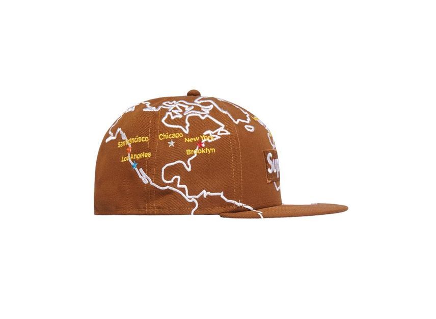 Supreme Worldwide Box Logo New Era Brown | eBay