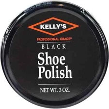 KELLY'S Professional Wax Paste Shoe Polish 6 Colors  3.0 oz. BLACK