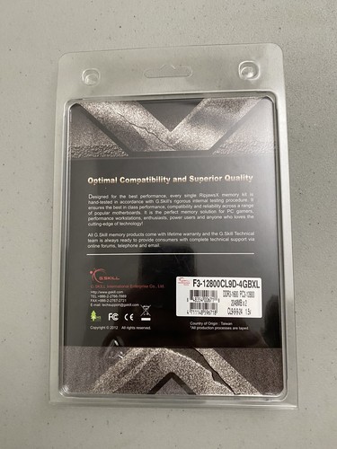 G.Skill PC3-12800 2 GB DIMM 1600 MHz DDR3 SDRAM Memory (F3-12800CL9D-4GBXL) - Picture 2 of 2