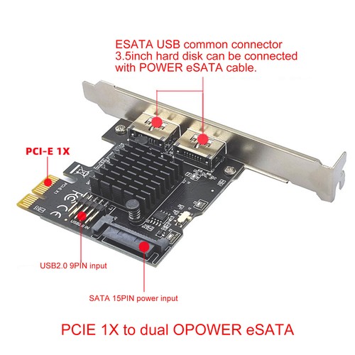 PCIE do zasilania karty rozszerzeń ESATA 2 porty 6,0 Gbps obsługa wtyczki hot swap i SLS - Zdjęcie 11 z 22