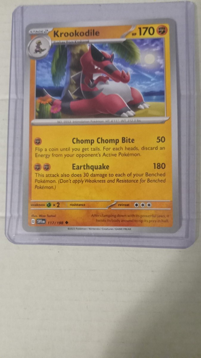 2023 Pokmon Krookodile Scarlet & Violet Stage 2 Uncommon #117/198 | eBay 2023 Pokmon Krookodile Scarlet & Violet Stage 2 Uncommon #117/198 | eBay