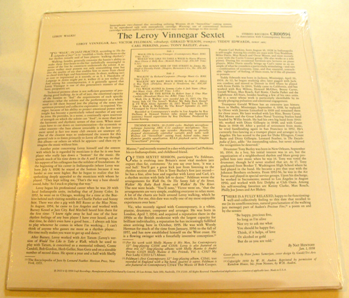 LEROY VINNEGAR - Leroy Walks - Sealed LP Record Album - Craft Recordings reissue - Picture 2 of 2