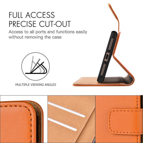 REAL LEATHER WALLET STAND CASE CARD POCKET FOR Samsung Galaxy Note 4 UK freepost - Picture 15 of 35