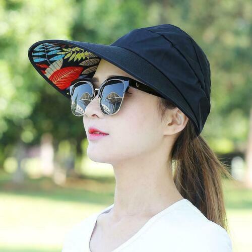 Lady Large Floppy Folding Wide Brim Cap Summer Holiday Sun Bow Straw Beach Hats - Picture 48 of 65