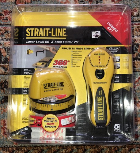 New Strait-Line Laser level 60 & Stud Finder 75 Combo Set - Picture 2 of 3