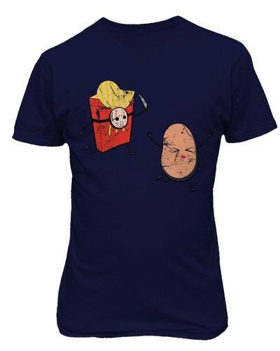 Vorhees Fast Food Shirt Halloween Mcdonalds Men's T-Shirt - Picture 4 of 13
