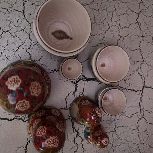 Russische Nestpuppen Herbstsaison handbemalt 5 Stck. - 4,5"" hoch - Bild 13 von 20