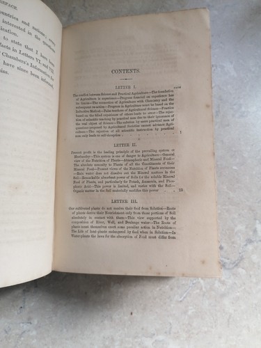 1859 LETTERS ON MODERN AGRICULTURE - LIEBIG plants farming arable soil Pedology - Picture 4 of 12