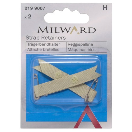 Milward Bra Strap Retainers with or without safety pin Black White or Nude - Picture 3 of 6