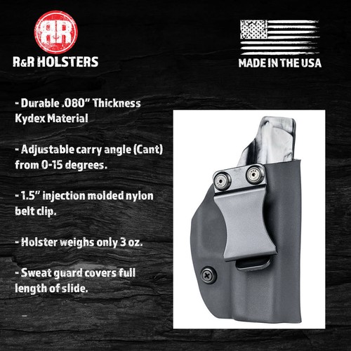 Beretta - IWB Gun Holster - Matte Black & Black Carbon Fiber - Picture 2 of 8