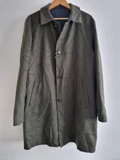 MANTO SFORZA Cashmere/Nylon Reversible Overcoat Green/Blue Size IT56 (UK46)