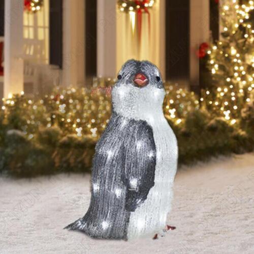 Lampe à LED d'extérieur décorations de cour de Noël illuminer pingouins décorations de jardin - Photo 1/6