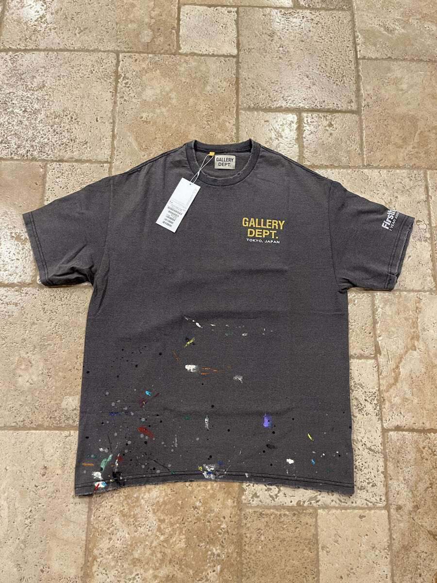 Gallery Dept Tokyo Exclusive Anniversary Painted Brown Tee Gallery Dept Tokyo Exclusive Anniversary Painted Brown Tee