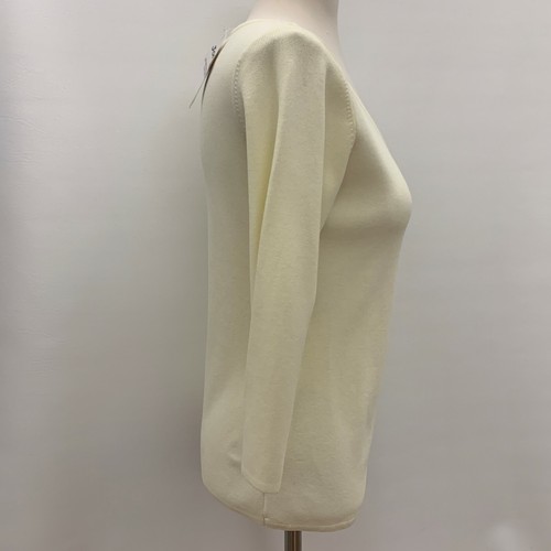 Joseph A Women's Knit Top Medium Ivory Faux Wrap NWT - Picture 5 of 8